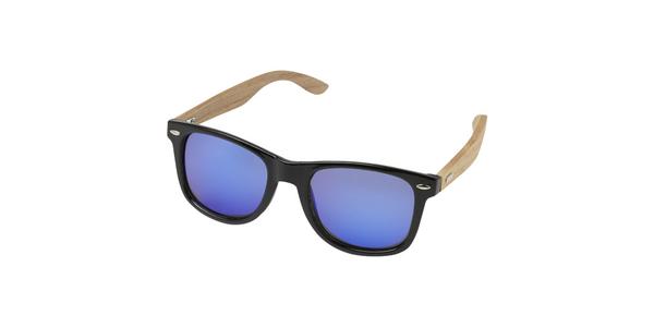 Lunettes de soleil polarisées miroir Hiru en rPET/bois dans coffret cadeau
