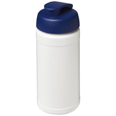 Bouteille de sport Baseline de 500 ml recyclée avec couvercle rabattable