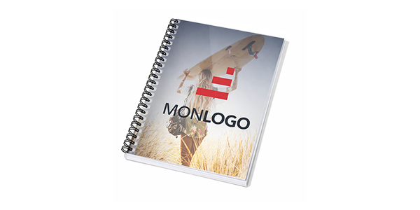 Cahier Desk-Mate® A5 à spirales avec couverture polypropylène