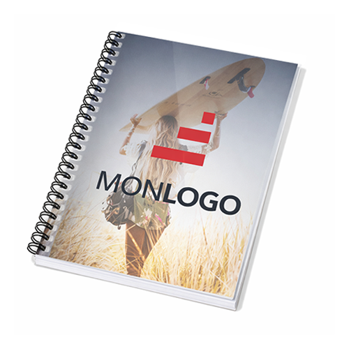 Cahier Desk-Mate® A5 à spirales avec couverture polypropylène