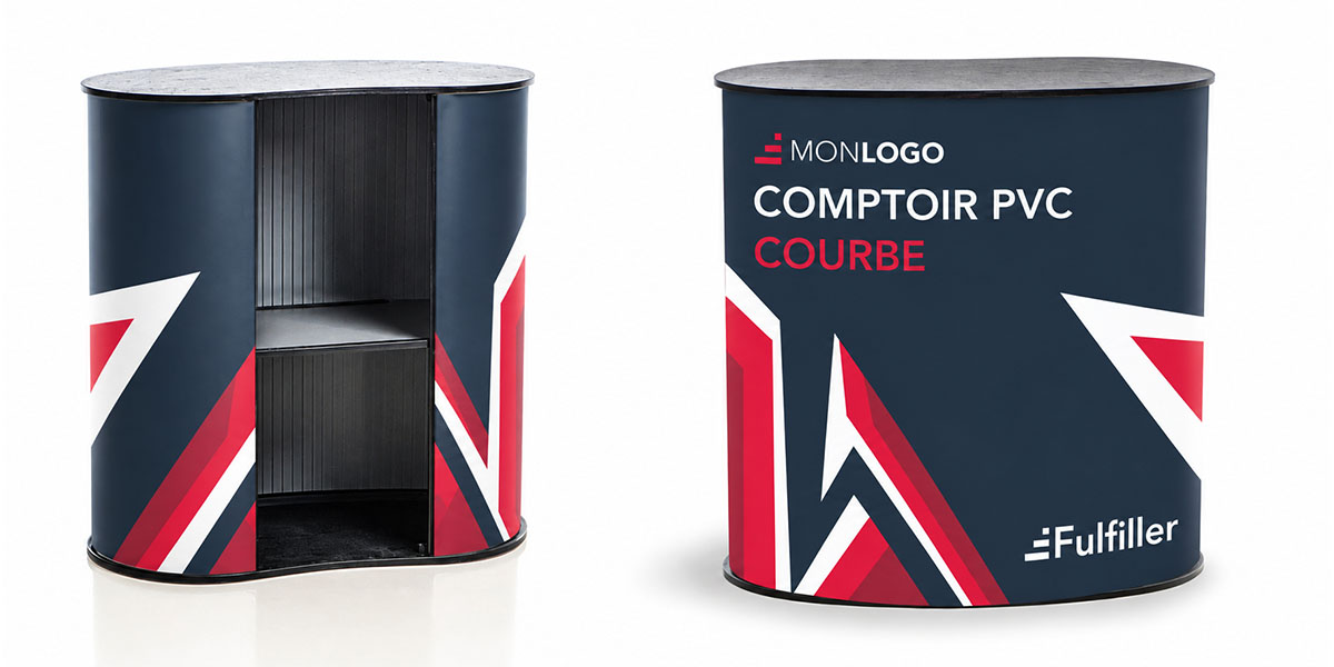 Comptoir PVC courbe