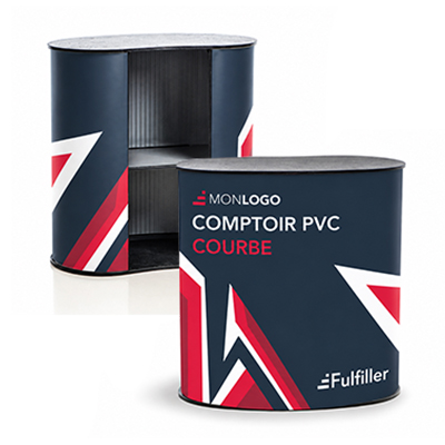 Comptoir PVC courbe