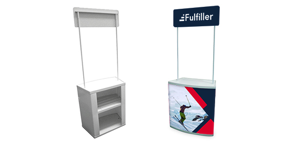 comptoir de vente avec fronton