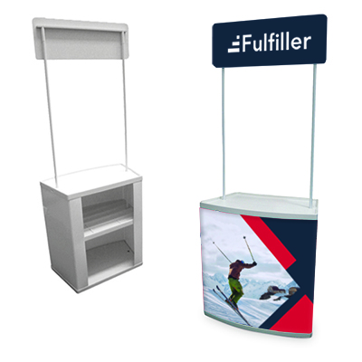 Comptoir avec fronton