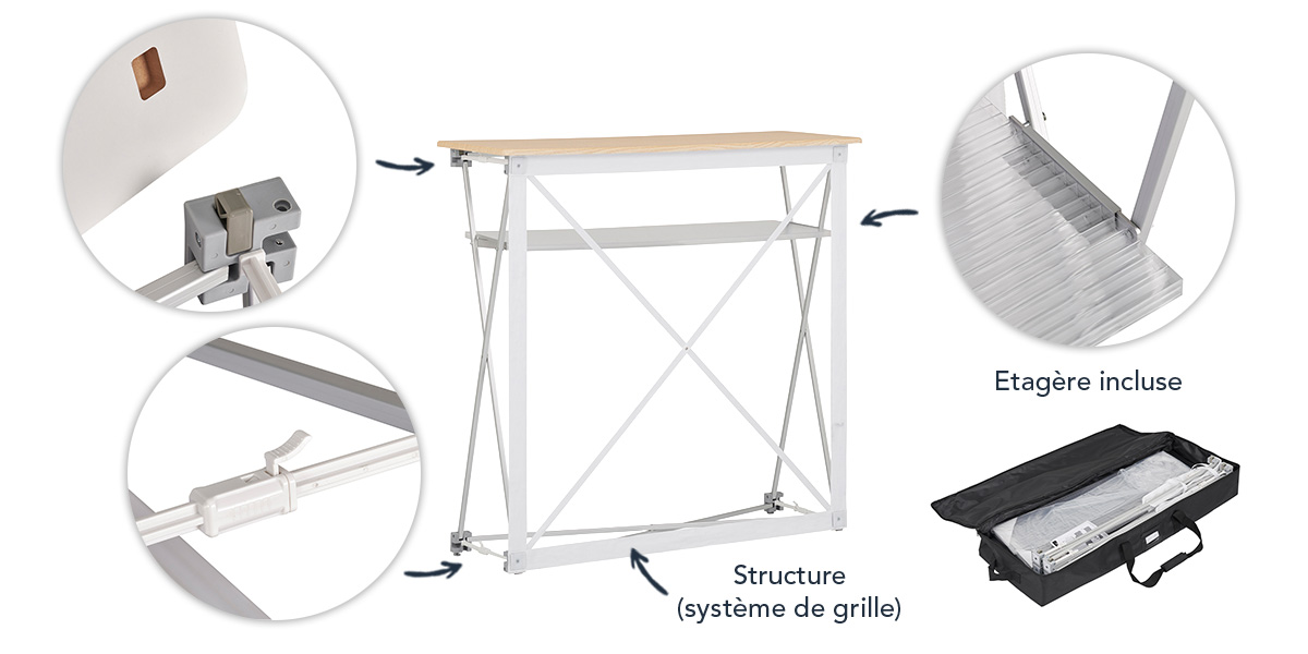 Structure seule Comptoir Parapluie Textile