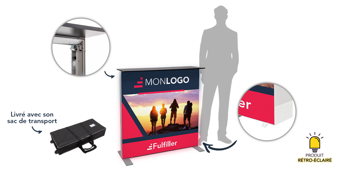 Comptoir LED pliable