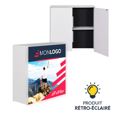 Comptoir LED Bois blanc