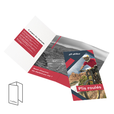 Dépliant pli roulé