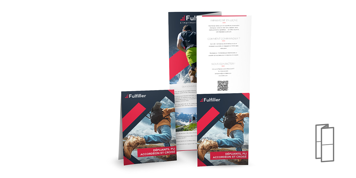 Dépliant pli accordéon et croisé