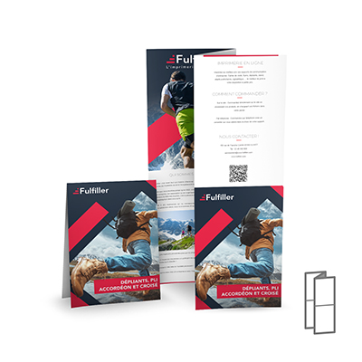Dépliant pli accordéon et croisé