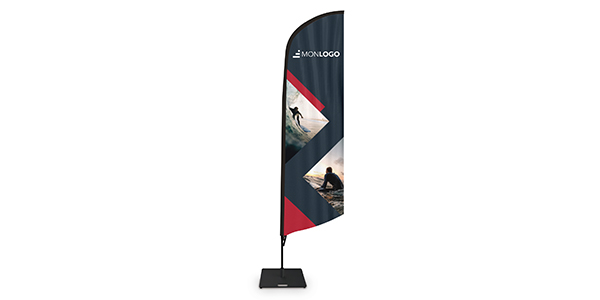 Drapeau publicitaire droit
