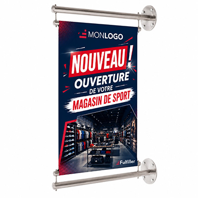 Enseigne drapeau en bâche