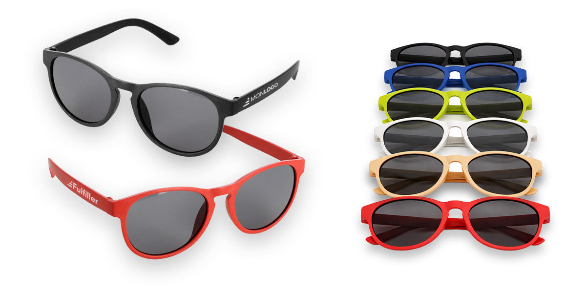 Lunettes de soleil en paille de blé