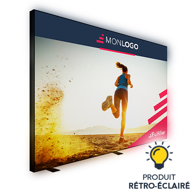 Mur d'image tendu LED avec Jonc PVC