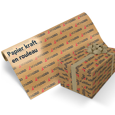 Papier kraft en rouleau - brun nervuré 70 g/m²