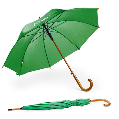 Parapluie canne avec poignée en bois