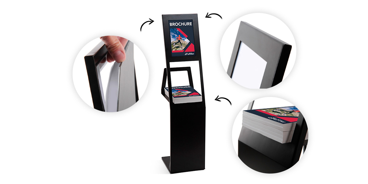 Porte brochures en metal