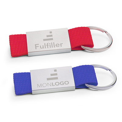 Porte clés tissu et métal