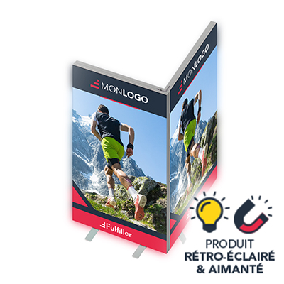 Stand LED aimanté en L