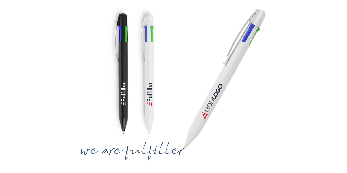 Stylo 4 Couleurs 3+1HB | Stylos personnalisables | Génicado