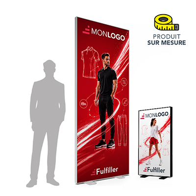 Totem cadre alu textile sur mesure